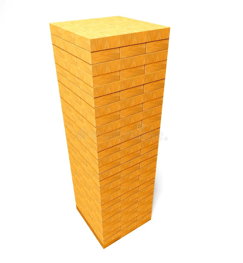 3d jenga, tower from wooden blocks. 3d jenga, tower from wooden blocks