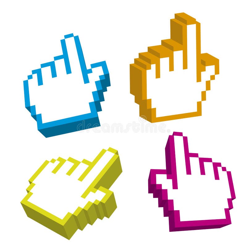 3d cursor hand royalty free illustration