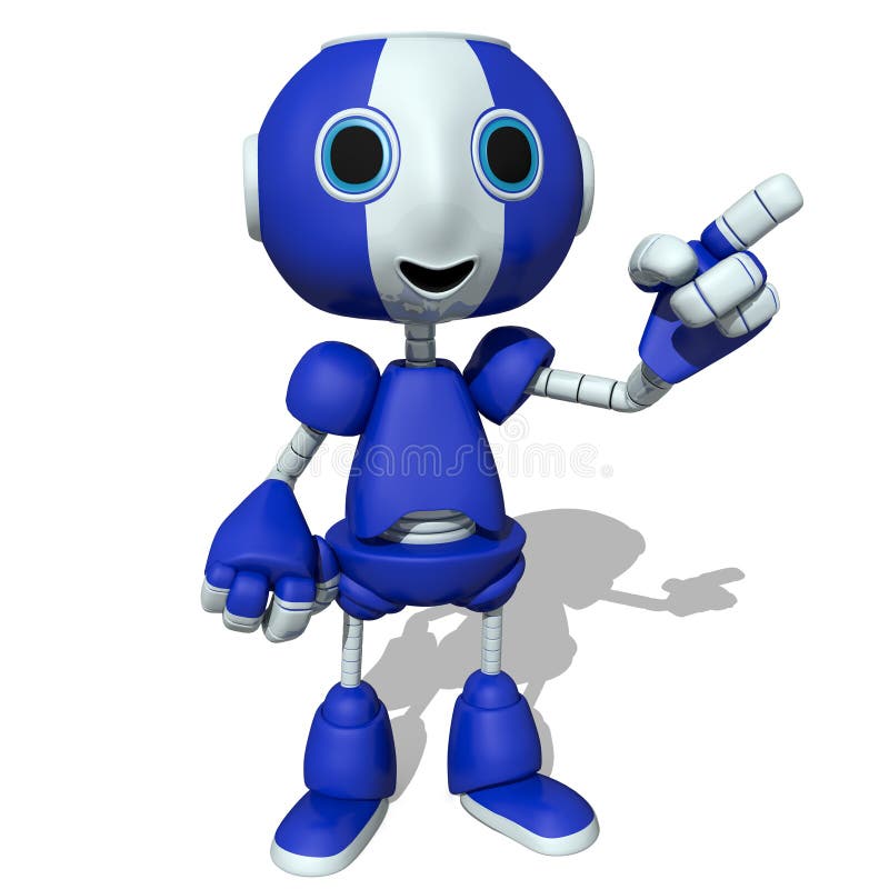 3d Cute Robot vector illustration