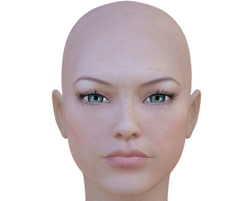 3d cyber girl face