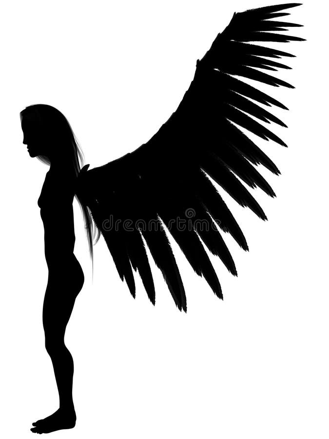 Dark fallen angel stock vector. Illustration of angel 10313498