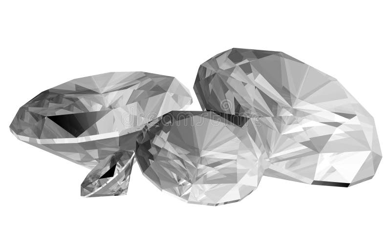 3d Diamonds royalty free illustration