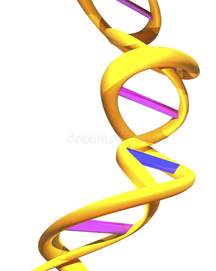 3D-weergave van DNA royalty-vrije illustratie