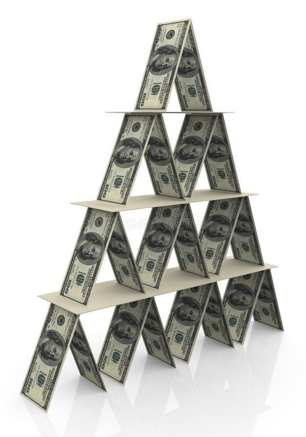 3d dollar pyramid