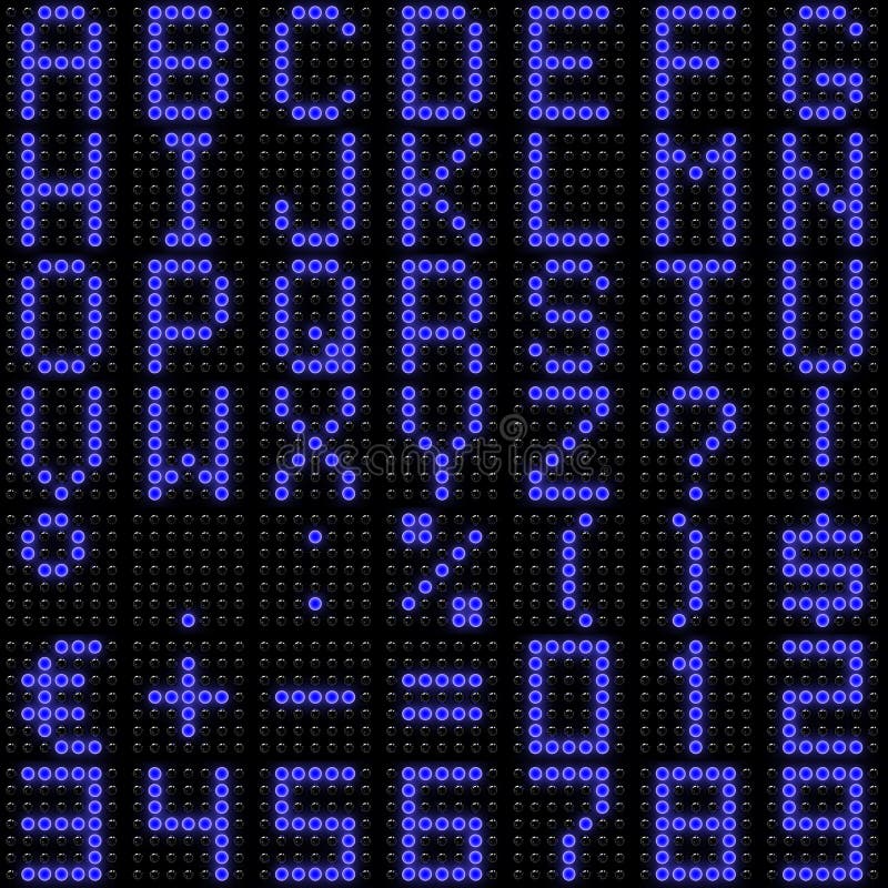 3D dot-matrix font with reflection