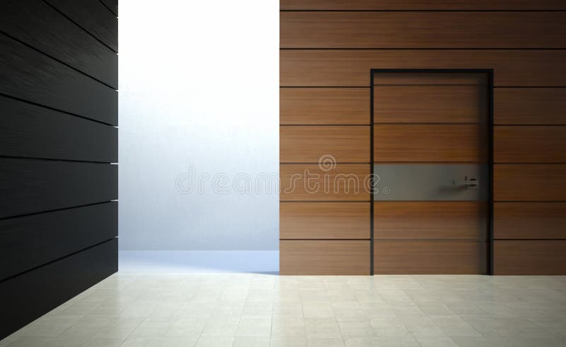 3d drzwiowa wewnętrzna nowożytna ściana ilustracja wektor 3d drzwiowa wewnętrzna nowożytna ściana ilustracja wektor
