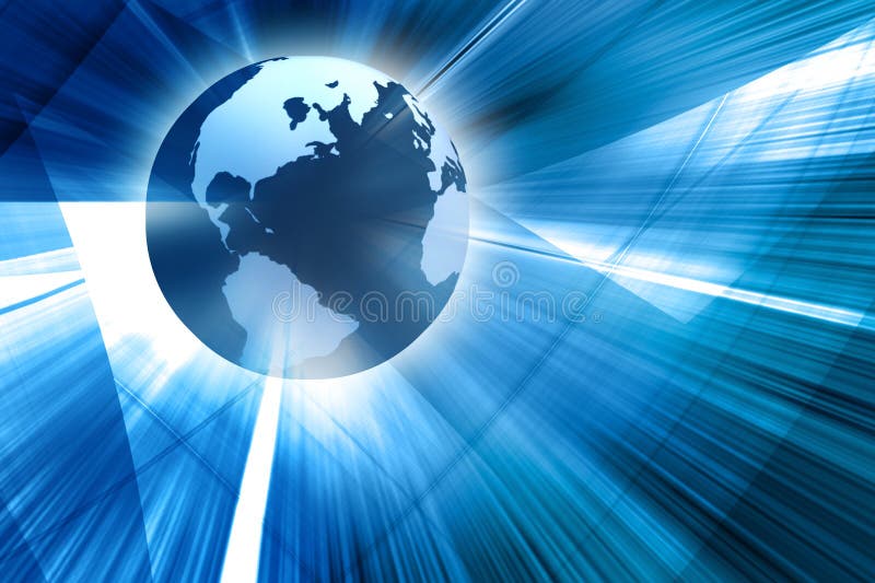 3d earth blue background