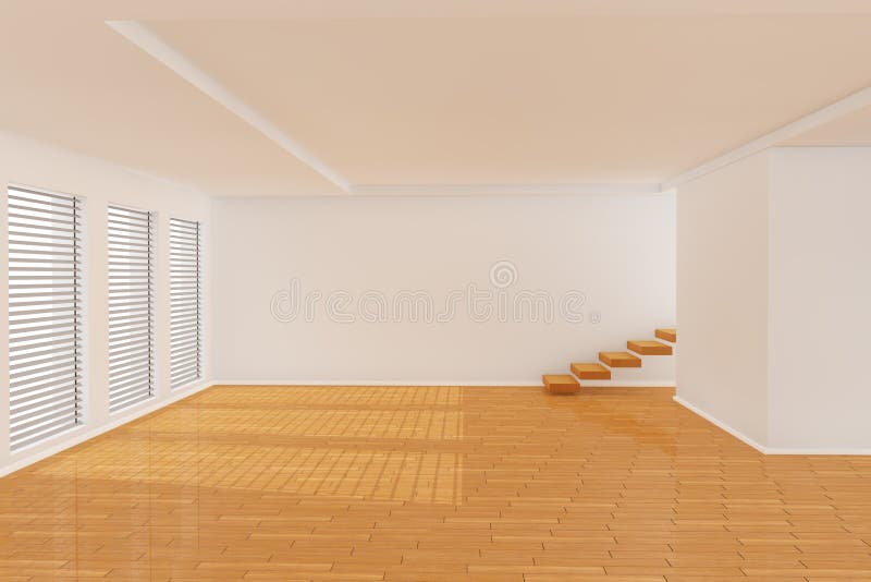 3d empty room