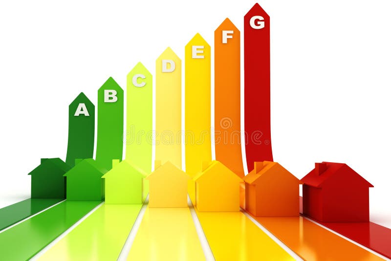 3d, Energy efficiency concept royalty free illustration