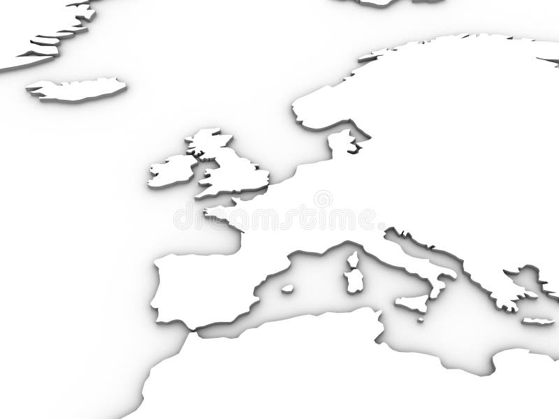 3d Europe Illustration stock illustration