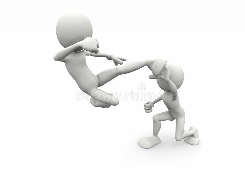 3d Fighters concept stock illustration