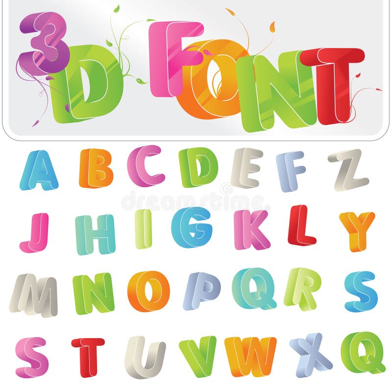 3D Font vector illustration 3D Font vector illustration