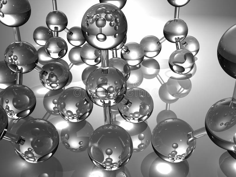 3D glasmolecules stock illustratie 3D glasmolecules stock illustratie