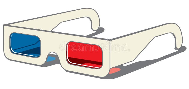 3D glasses - side view stock vector. Illustration of blue - 17932666