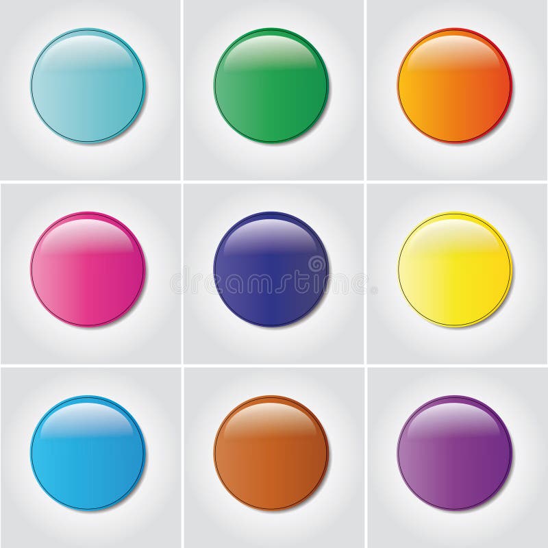 3D glossy buttons