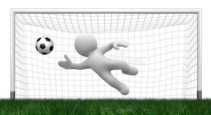 3d goalkeeper stock illustration
