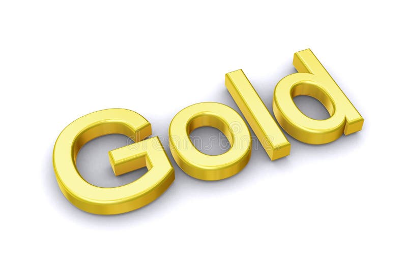 3d gold text stock illustration. Illustration of letters 2446781