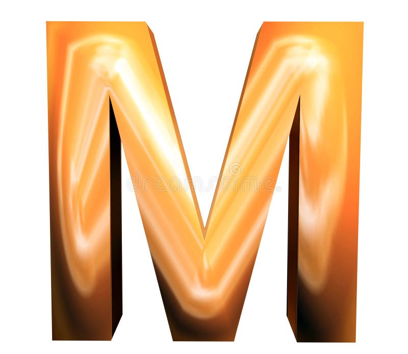 3D Golden Letters vector illustration