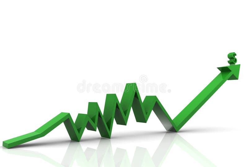 3d graph showing rise in profits or earnings