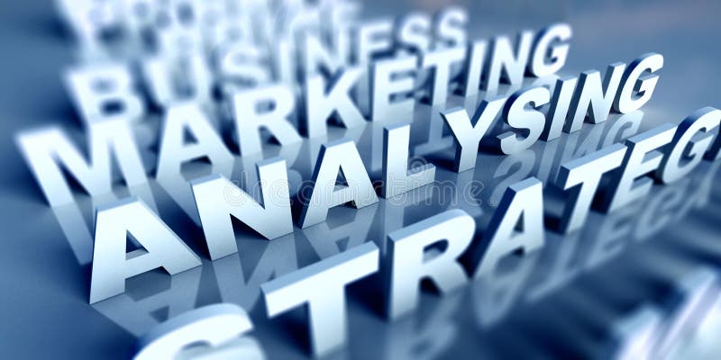 3D-bedrijfsteksttabel en analyse vector illustratie