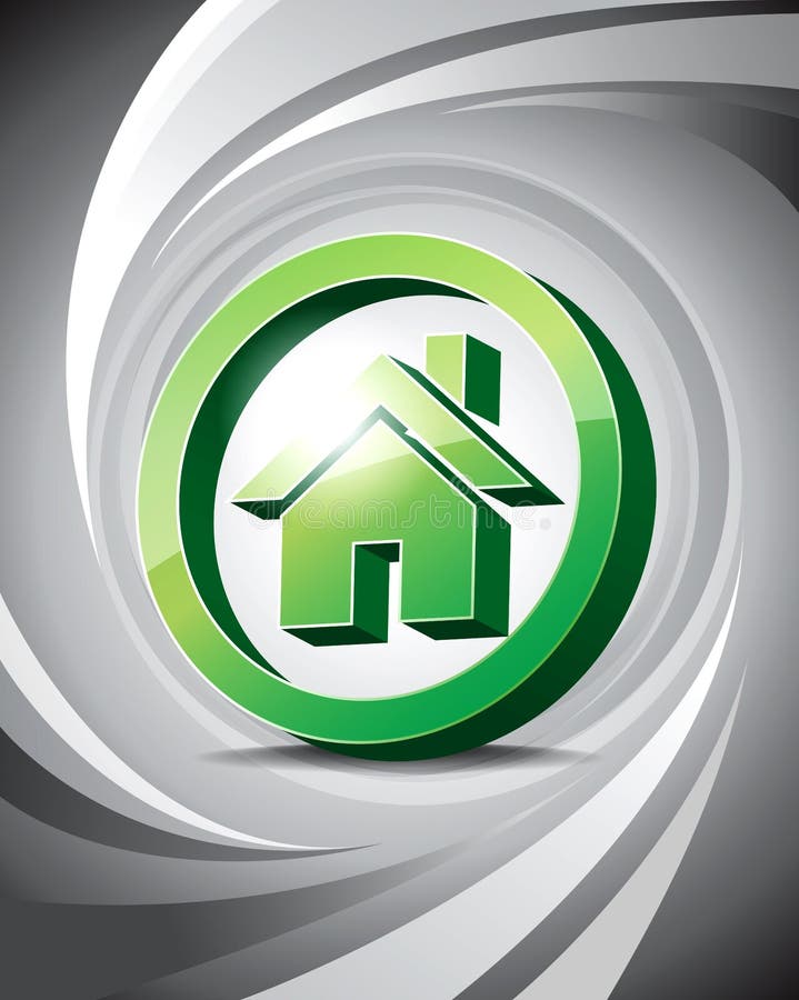 3D Huis van het Pictogram vector illustratie 3D Huis van het Pictogram vector illustratie