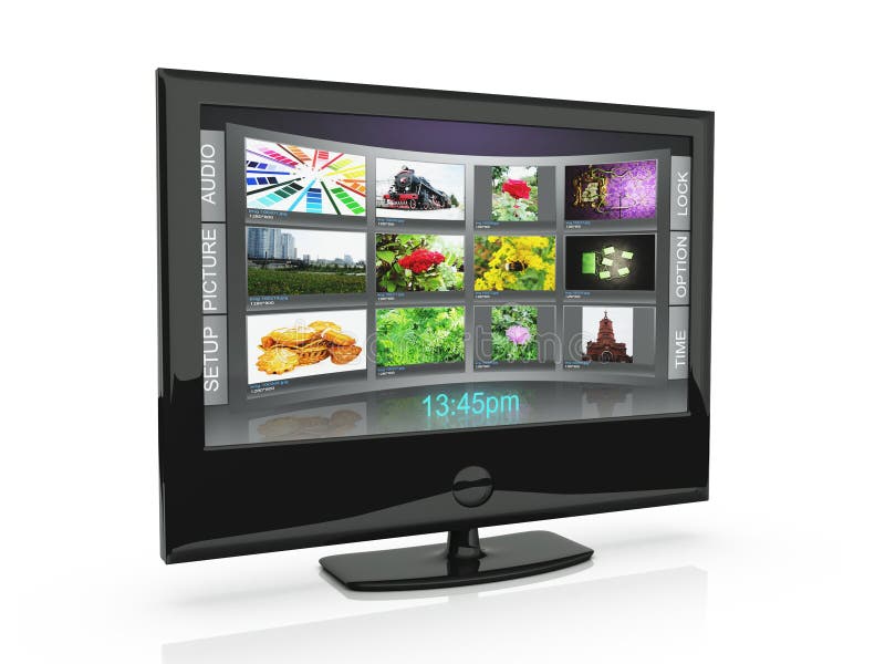 LCD TV stock photo. Image of monitor, hdmi, landscape - 15386324