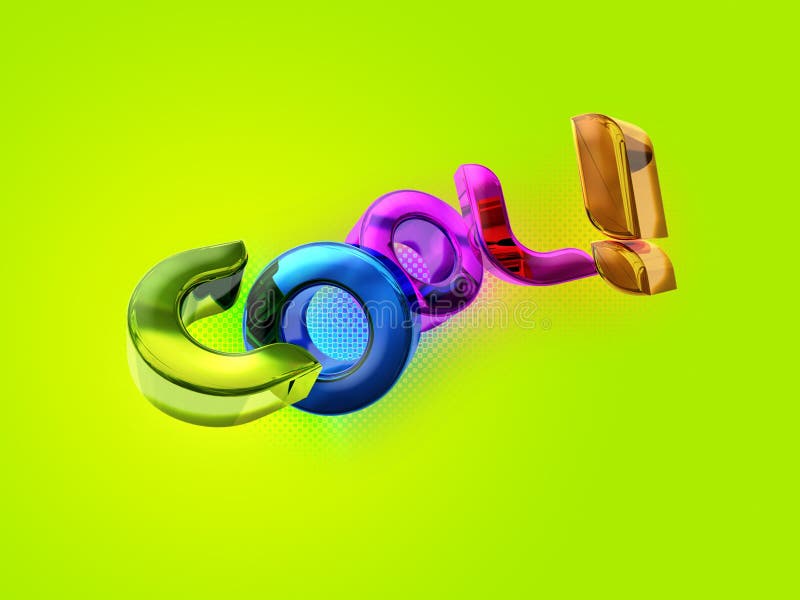 3D illustration of the word Cool!