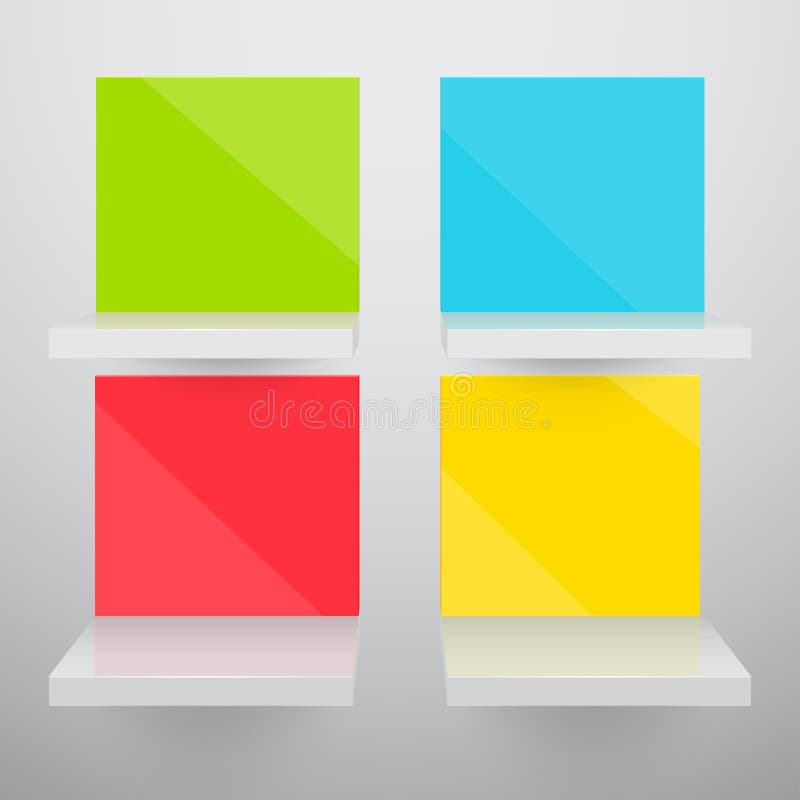 3d isolated Empty colorful vector illustration