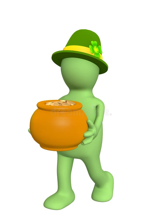 3d leprechaun vector illustration