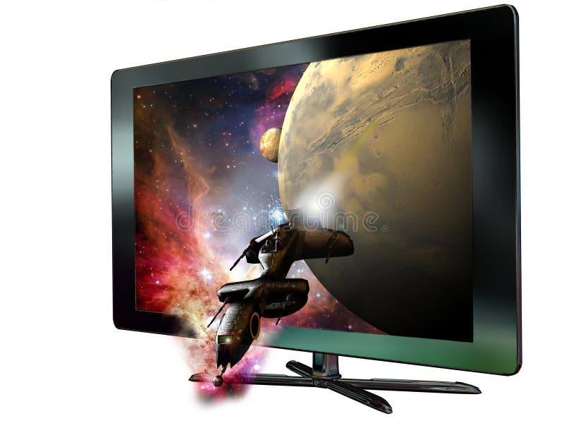3D llevó la televisión ilustración del vector 3D llevó la televisión ilustración del vector