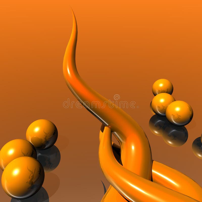3D Logo Objects Orange 0245