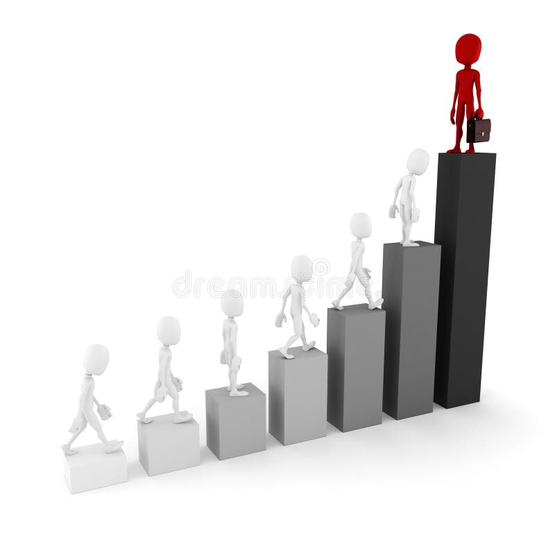 3d man business concept vector illustration