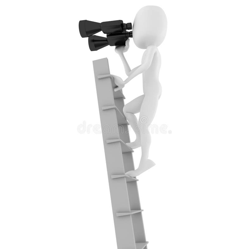 3d man business man searching for opportunities royalty free illustration