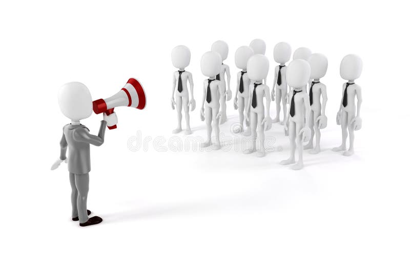 3d man businessman leader stock illustration