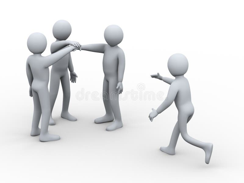 3d Man Joining Group of People Stock Illustration Illustration of businessperson, people 27839614