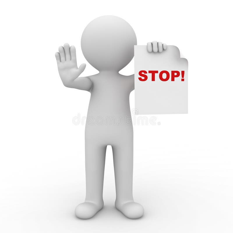 Cartoon of Man Holding Stop Sign And Showing Stop Gesture Stock Vector by  ©ursus@zdeneksasek.com 220268024