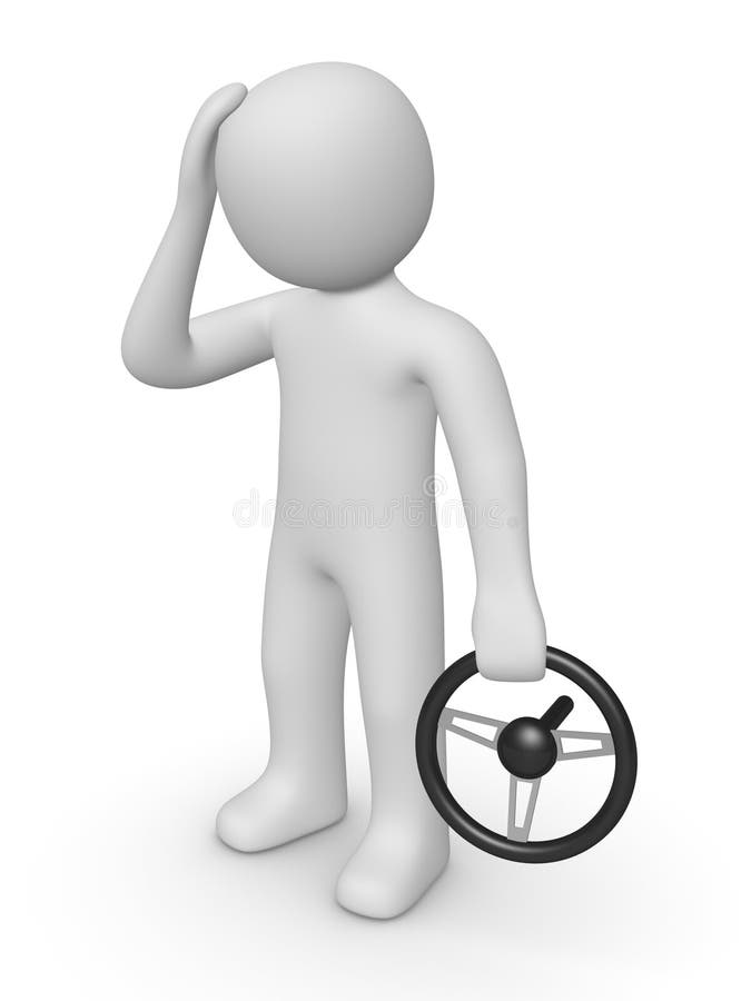 3d man with a steering wheel vector illustration 3d man with a steering wheel vector illustration
