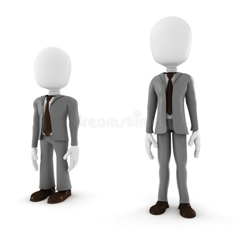 Tall and short man. Vector illustration in flat style 3498335 Vector Art at  Vecteezy