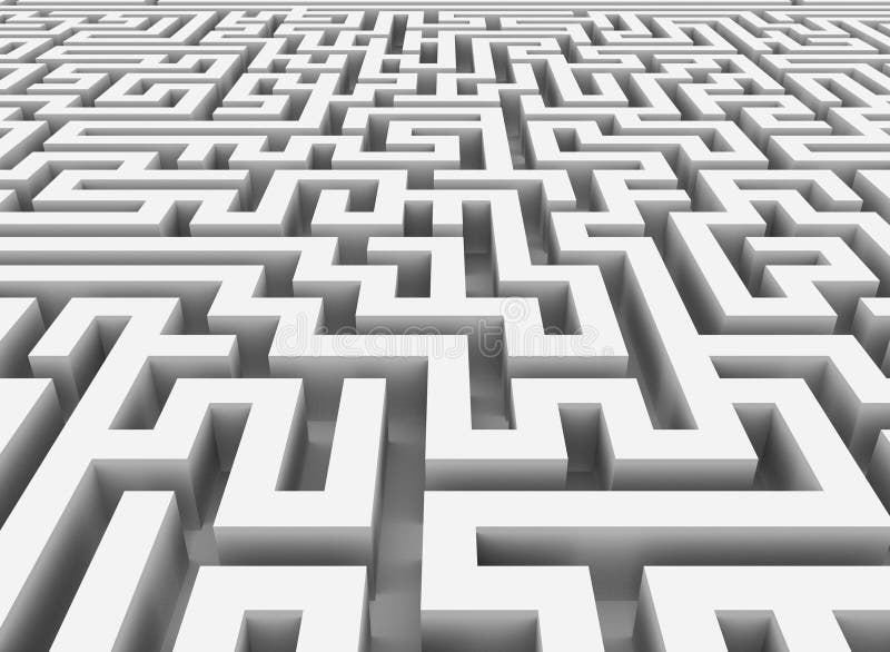 3d maze stock illustration. Illustration of challenge