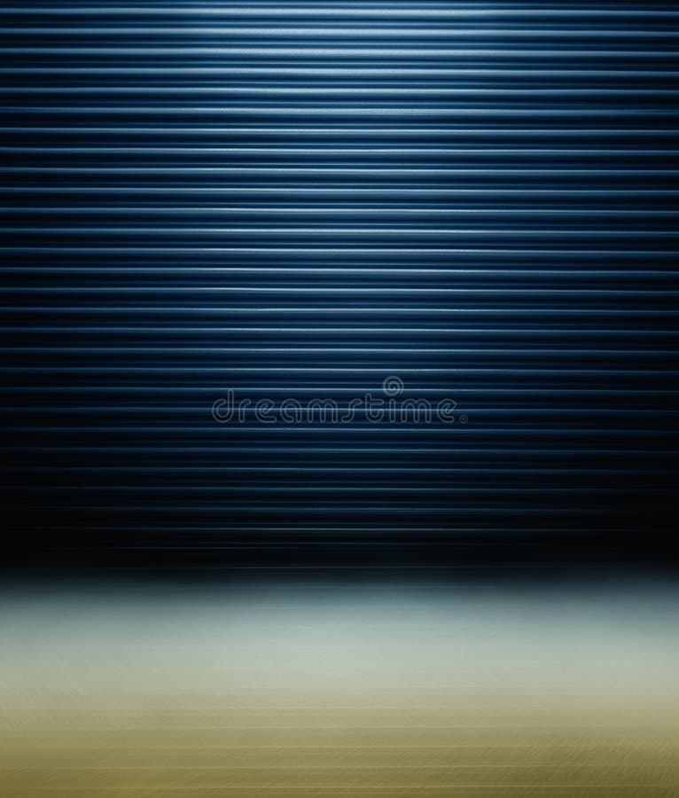 3d metal panels wall, blue texture interior