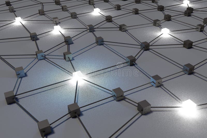 3D, metaphors, network, Internet, connection, structure, organization, group vector illustration