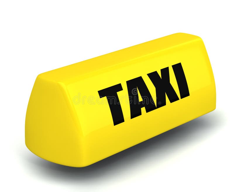 3d model of the taxi symbol