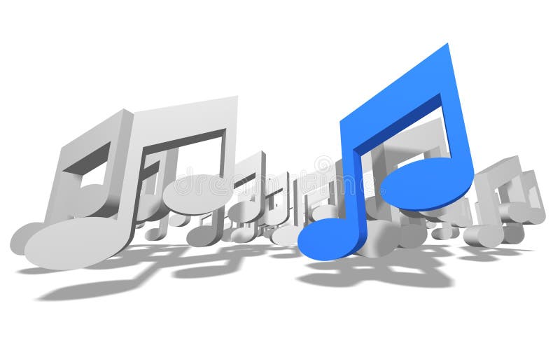 3D Music stock illustration