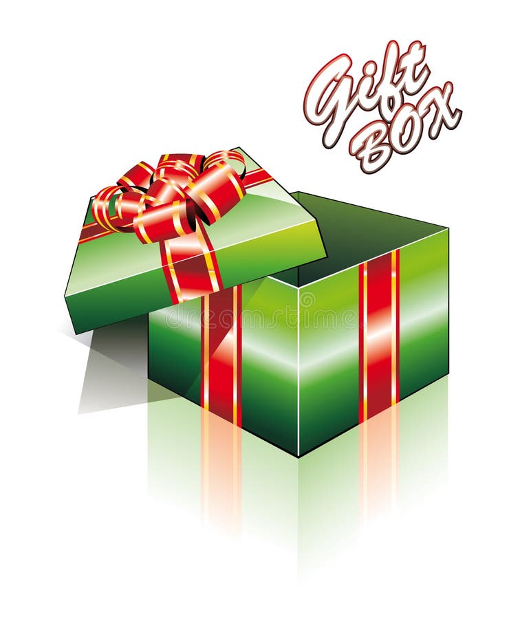 3D Open Gift Box stock vector. Illustration of design