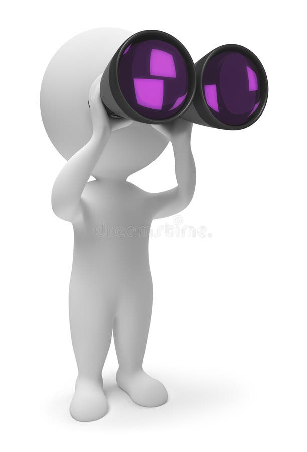 3d pequeña gente - prismáticos libre illustration