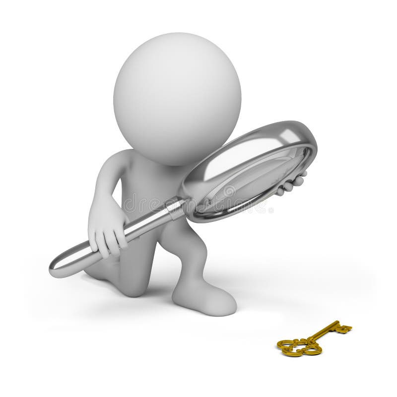 3d person with a big magnifying glass royalty free illustration 3d person with a big magnifying glass royalty free illustration
