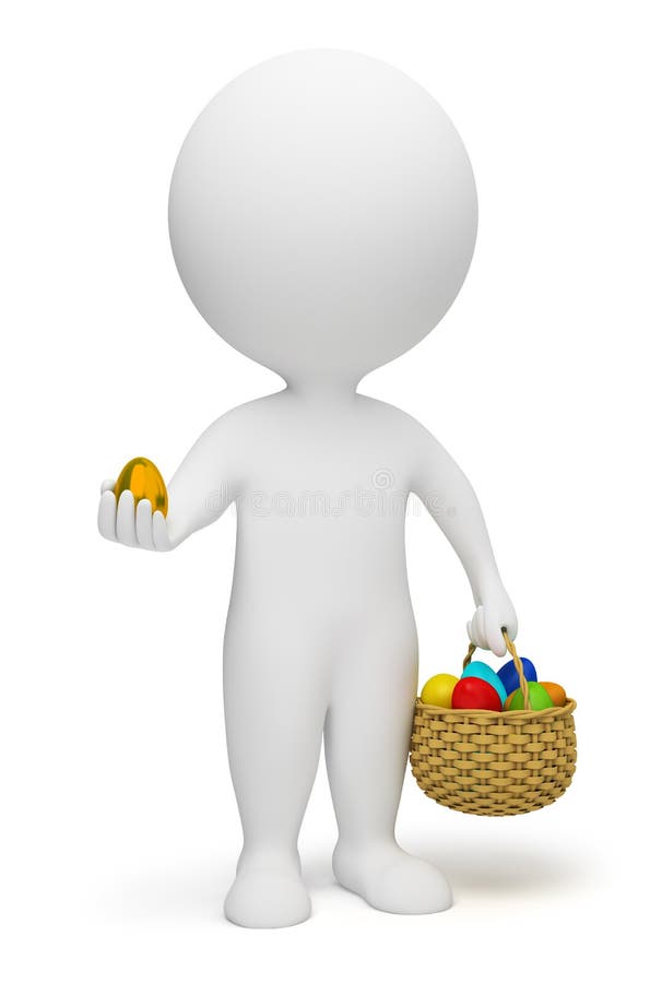 3d petits gens - Pâques illustration libre de droits 3d petits gens - Pâques illustration libre de droits