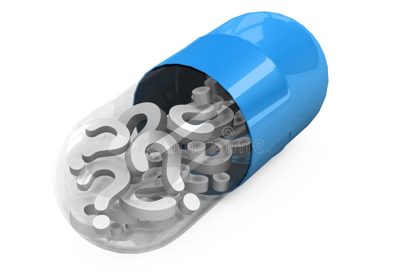 3d pills on a white background