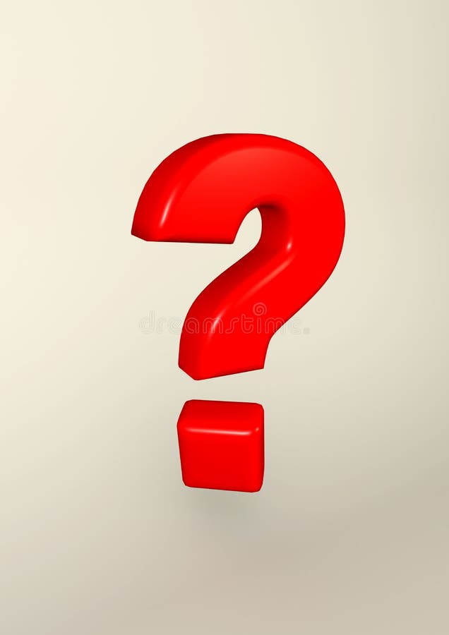 3D question mark vector illustration