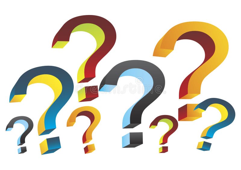 3d questions - vecteurs illustration stock 3d questions - vecteurs illustration stock